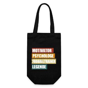 Lustiger Fußballtrainer Spruch für Fußball Coaches - Geschenkbeutel für Flaschen - Schwarz - Vorne