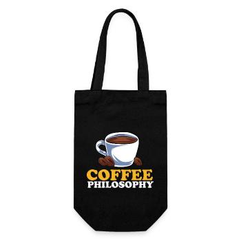 Philosophie Lehrer Poesie Wissenschaft Buch Kaffee - Geschenkbeutel für Flaschen - Schwarz - Vorne