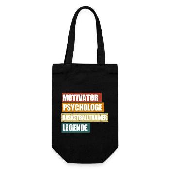 Lustiger Basketballtrainer Spruch - Geschenkbeutel für Flaschen - Schwarz - Vorne