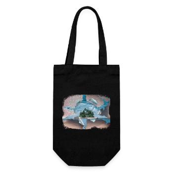 The dream of the island - Gift Bag for Bottles - black - Front