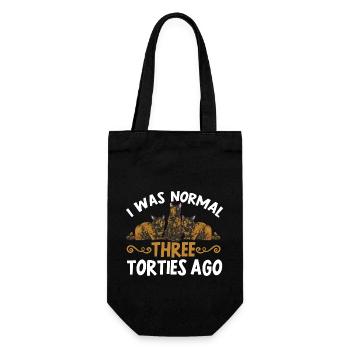 Schildpatt Katze Tortoiseshell Cat Tortie - Geschenkbeutel für Flaschen - Schwarz - Vorne