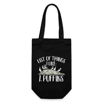 puffin puffin auke birds Lunde - Gift Bag for Bottles - black - Front