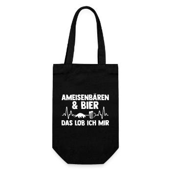 Ameisenbär - Geschenkbeutel für Flaschen - Schwarz - Vorne