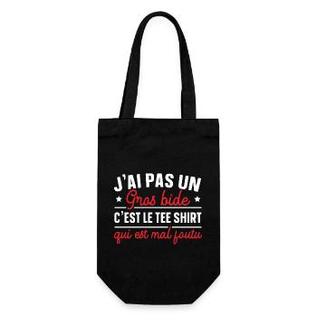 J'ai Pas Un Gros Bide C'est Le Tee Shirt Cadeau - Sac à bouteille - noir - Devant