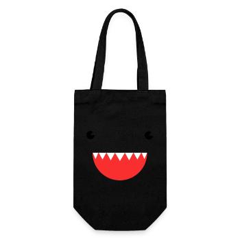 Visage de requin - Sac à bouteille - noir - Devant
