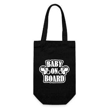 Baby on Board - Geschenkbeutel für Flaschen - Schwarz - Vorne
