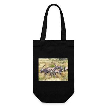 Oryx-Gemsbock-Antilope (Oryx gazella) - Geschenkbeutel für Flaschen - Schwarz - Vorne