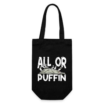 puffin puffin auke birds Lunde - Gift Bag for Bottles - black - Front
