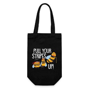 Pull Your Stripes Up! - Gift Bag for Bottles - black - Front