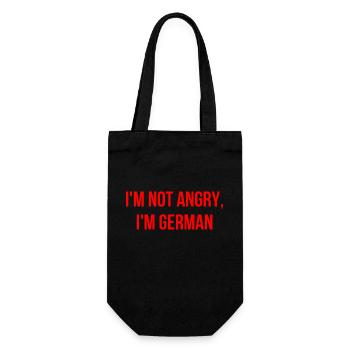 Je ne suis pas en colère, je suis allemand, anglais - Sac à bouteille - noir - Devant