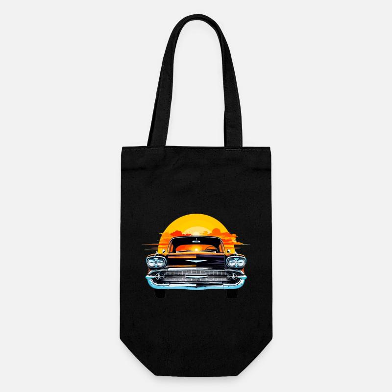 Sonnenuntergang Chevy - Geschenkbeutel für Flaschen - Schwarz