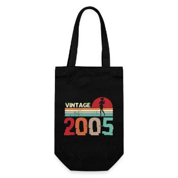 Vintage 2005 Anniversaire rétro sunset design - Sac à bouteille - noir - Devant