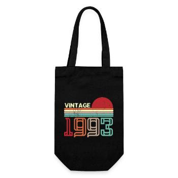 Vintage retro sunset 1993 birthday gift - Gift Bag for Bottles - black - Front