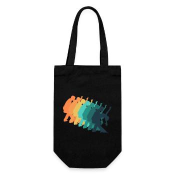 Retro dance - Gift Bag for Bottles - black - Front