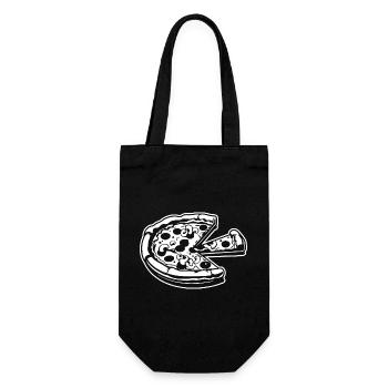 Pizza Fast Food Pizzeria - Geschenkbeutel für Flaschen - Schwarz - Vorne