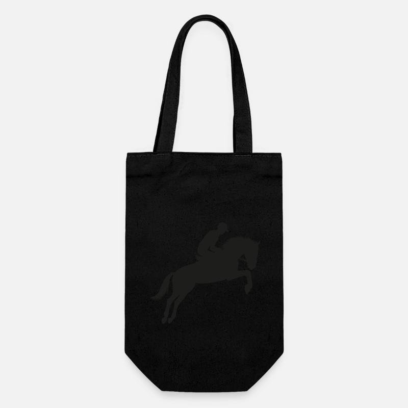 Pferde - Geschenkbeutel für Flaschen - Schwarz