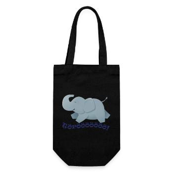 Wildtiere - Geschenkbeutel für Flaschen - Schwarz - Vorne