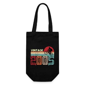 Vintage Geburtstag Retro Sonnenuntergang Design - Geschenkbeutel für Flaschen - Schwarz - Vorne