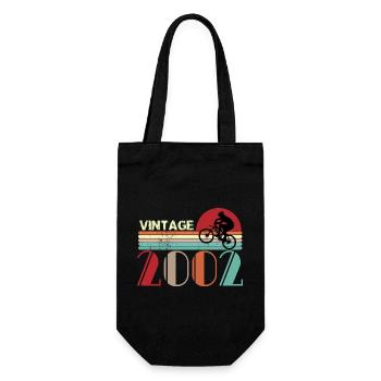 Vintage Geburtstag Retro Sonnenuntergang Design - Geschenkbeutel für Flaschen - Schwarz - Vorne