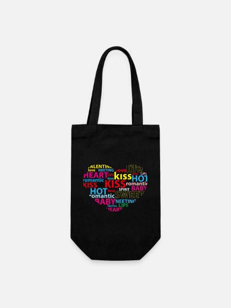 L’amour au cœur - Sac à bouteille - noir