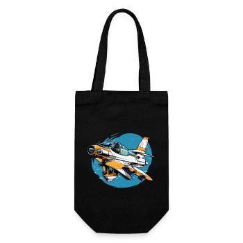 Furious volcano plane - Gift Bag for Bottles - black - Front