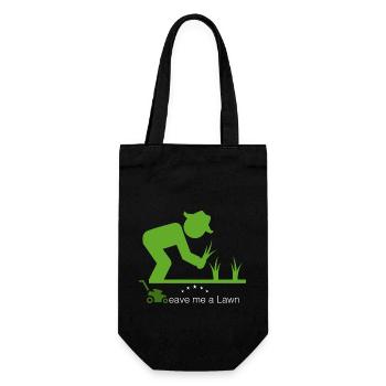 Leave me a Lawn - Geschenkbeutel für Flaschen - Schwarz - Vorne