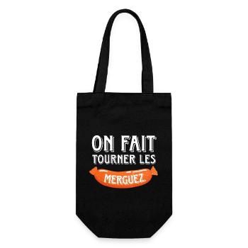 On fait tourner les merguez - humour barbecue été - Sac à bouteille - noir - Devant
