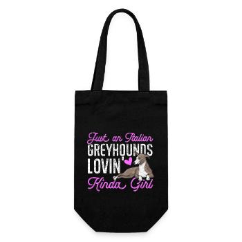 Lévrier italien Greyhound Chiens - Sac à bouteille - noir - Devant