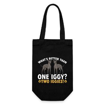 Lévrier italien Greyhound Chiens - Sac à bouteille - noir - Devant