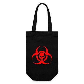 Biohazard Skull Icon - Gift Bag for Bottles - black - Front