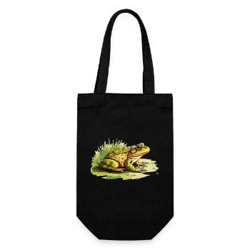 La grenouille verte a un camouflage parfait - Sac à bouteille - noir - Devant