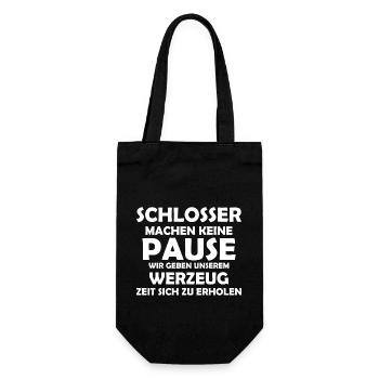 Handwerker Handyman Handwerk Werkzeug Baustelle - Geschenkbeutel für Flaschen - Schwarz - Vorne