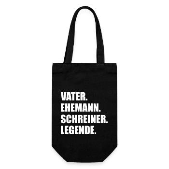 Handwerker Handyman Handwerk Werkzeug Baustelle - Geschenkbeutel für Flaschen - Schwarz - Vorne