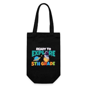 First Day Of School Day Ready to Explore 5th - Geschenkbeutel für Flaschen - Schwarz - Vorne