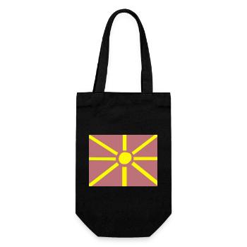 Mazedonien Design - Geschenkbeutel für Flaschen - Schwarz - Vorne