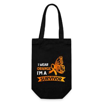 Leukemia Awareness Month Leukemia Survivor - Gift Bag for Bottles - black - Front