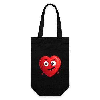 Cheerful heart - Gift Bag for Bottles - black - Front