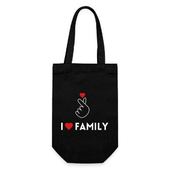 i love family - Sac à bouteille - noir - Devant
