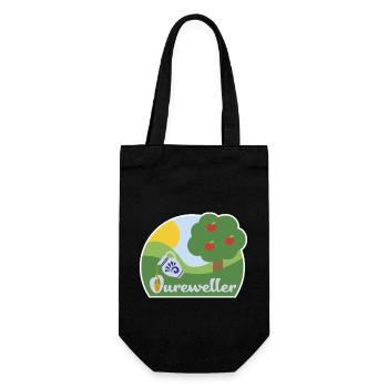 Oureweller - Geschenkbeutel für Flaschen - Schwarz - Vorne