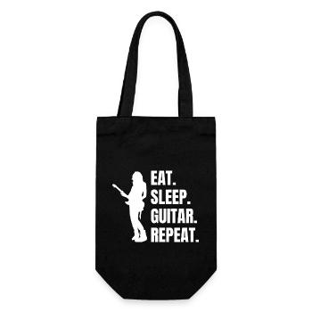 Plucked instrument Guitar Guitarist Musical Instrument - Gift Bag for Bottles - black - Front