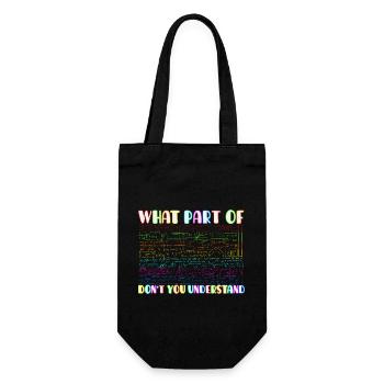 What part of don´t you understand? Mathematikfan - Geschenkbeutel für Flaschen - Schwarz - Vorne