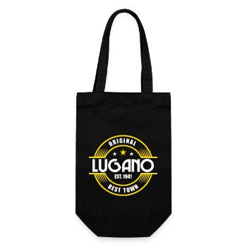Lugano - Geschenkbeutel für Flaschen - Schwarz - Vorne