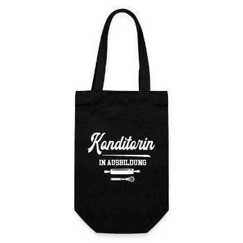 Konditorin in Ausbildung Konditorausbildung Azubi - Geschenkbeutel für Flaschen - Schwarz - Vorne