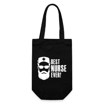 Best Nurse Ever - Krankenschwester Pfleger Notarzt - Gift Bag for Bottles - black - Front