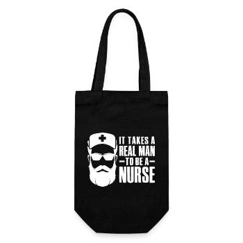 Il faut un vrai homme pour être infirmier - Sac à bouteille - noir - Devant