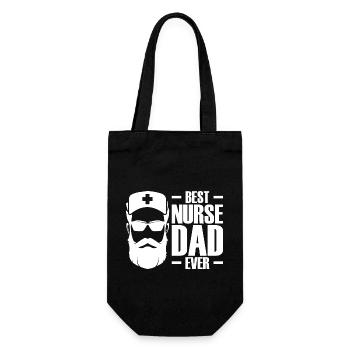 Best Nurse Dad Ever - Nurse Caregiver - Gift Bag for Bottles - black - Front