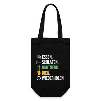 Gartenarbeit Hobbygärtner Garten Bier Gärtner - Geschenkbeutel für Flaschen - Schwarz - Vorne