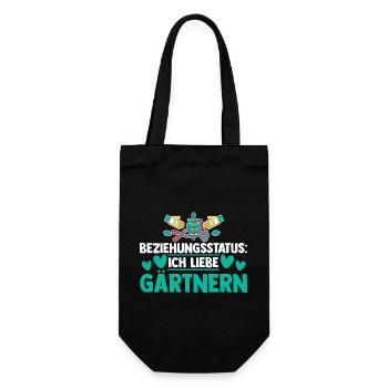 Gartenarbeit Garten Gärtner Hobbygärtner - Geschenkbeutel für Flaschen - Schwarz - Vorne