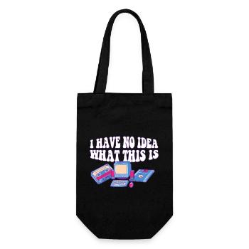 Drôle rétro 70s 80s retour en arrière Je n’ai aucune idée de quoi - Sac à bouteille - noir - Devant