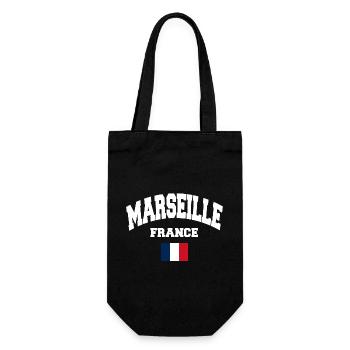 Marseille - Geschenkbeutel für Flaschen - Schwarz - Vorne